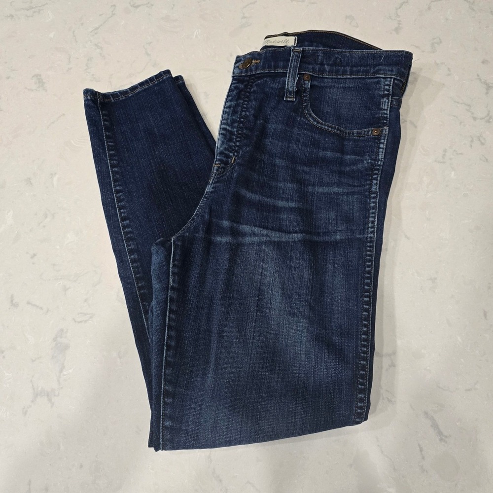 Madewell 10 High Riser Skinny Skinny Jeans Dark Wash Denim Womens 30
